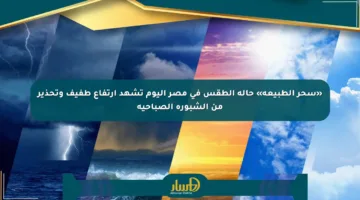 «سحر الطبيعة» حالة الطقس في مصر اليوم تشهد ارتفاع طفيف وتحذير من الشبورة الصباحية
